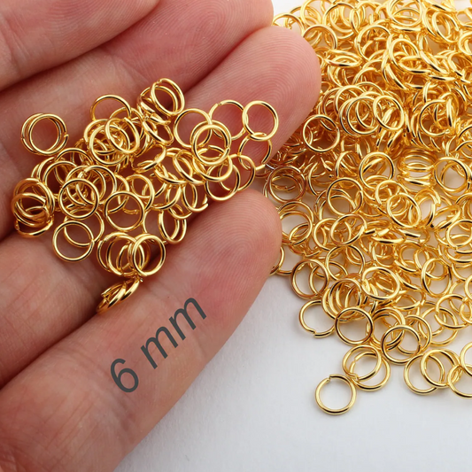 3mm | 4mm | 5mm | 6mm Jump Rings , Tiny Jump Ring Connectors , Gold Plated Connector , Gold Plated Findings