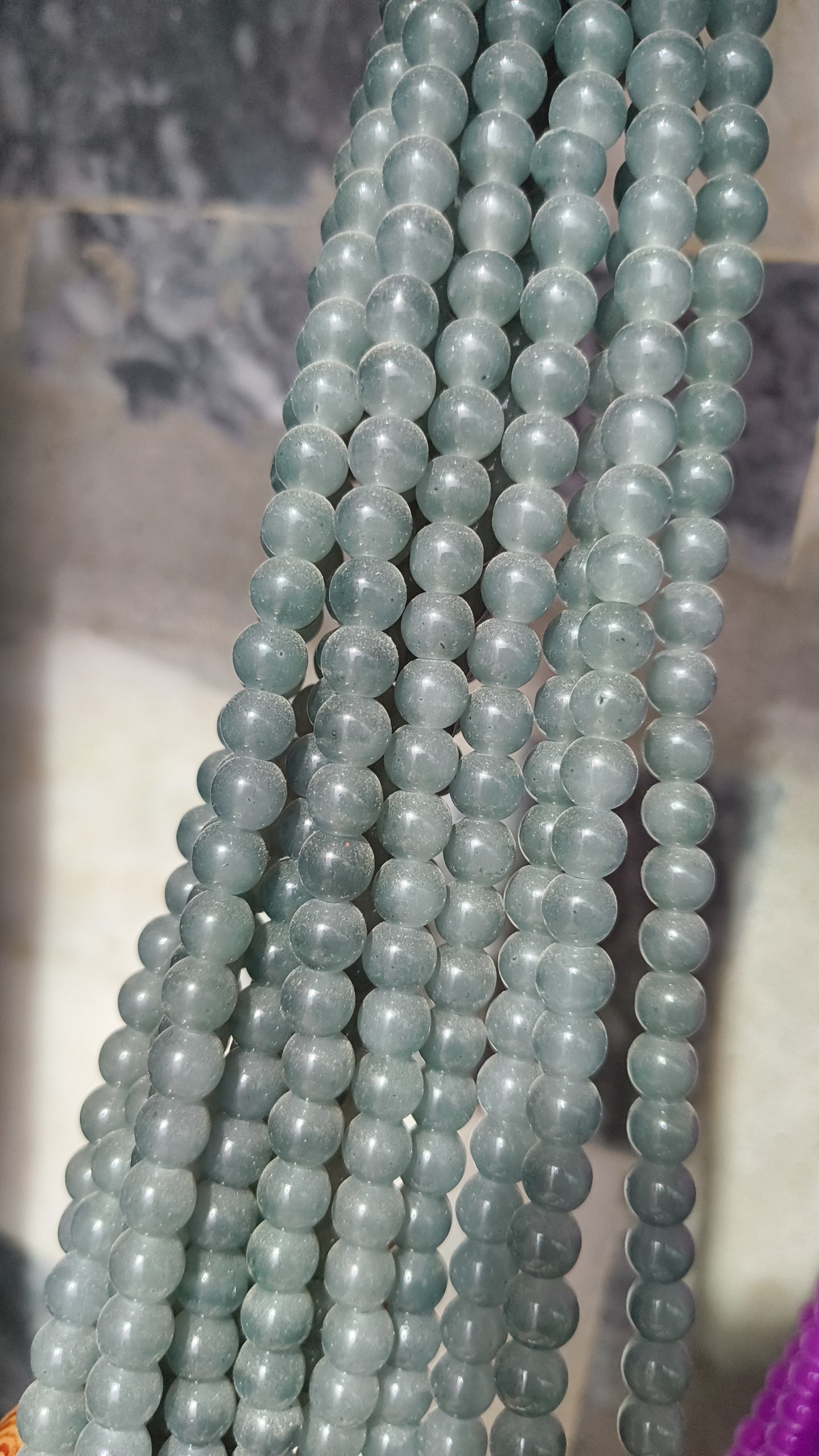 (8mm) High Quality Marble Glass Beads (32+ Colors)