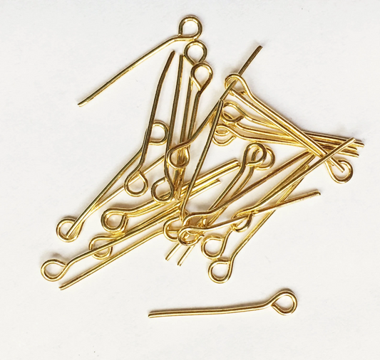 Steel eye pins 20mm (1 inch) long 21 gauge