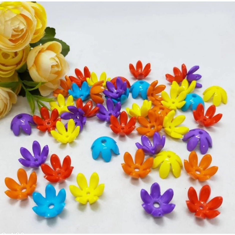 20pcs Multicolor Acrylic Flower beads