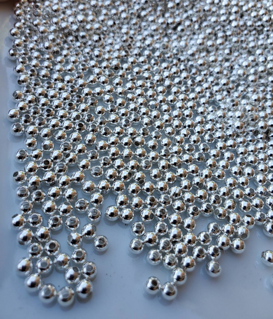 10g (4mm) Shiny Gold/silver Beads, Spacer Beads, Hollow Beads, Tiny Beads