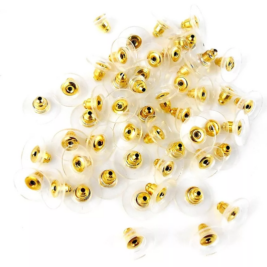 20pcs Earring Backs with Pads, Gold Plated Earring Stopper, Disc Earring Stopper