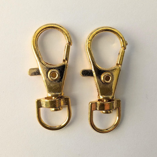 38MM Lobster Claw Clasp Stainless Steel Swivel Clasps Trigger Snap Hooks Land yard Clip Jewelry Findings for Keychain Sewing Craft DIY, golden
