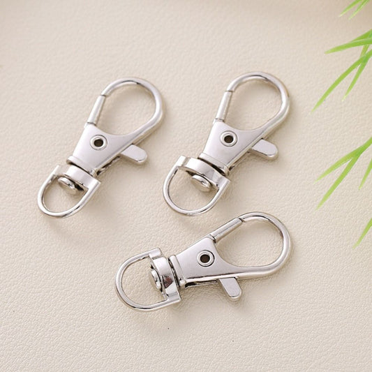 38MM Lobster Claw Clasp Stainless Steel Swivel Clasps Trigger Snap Hooks Landyard Clip Jewelry Findings for Keychain Sewing Craft DIY, Silvery