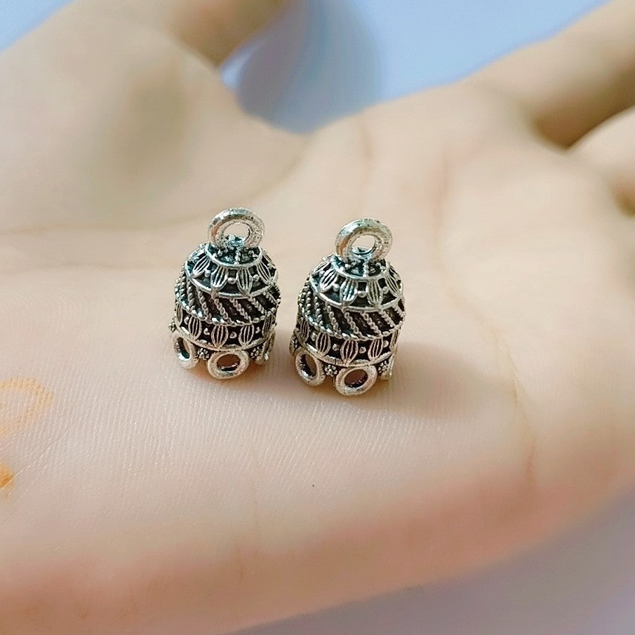 Small size Premium Antique Jhumka Anti-Tarnish Ethnic Jewelry Making Pendants for Earrings, Tassels & DIY Crafts
