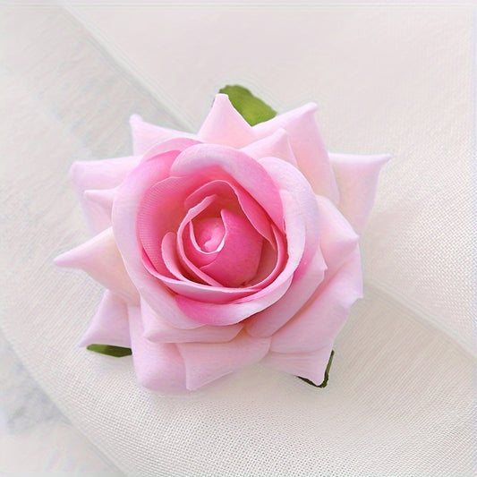Hairpin with Bangs, Featuring a French Vintage Style, Faux Flower Hair Clip, Rose Hairpin, Suitable for Seaside Weddings And Vacations, Can Be Used As a Corsage