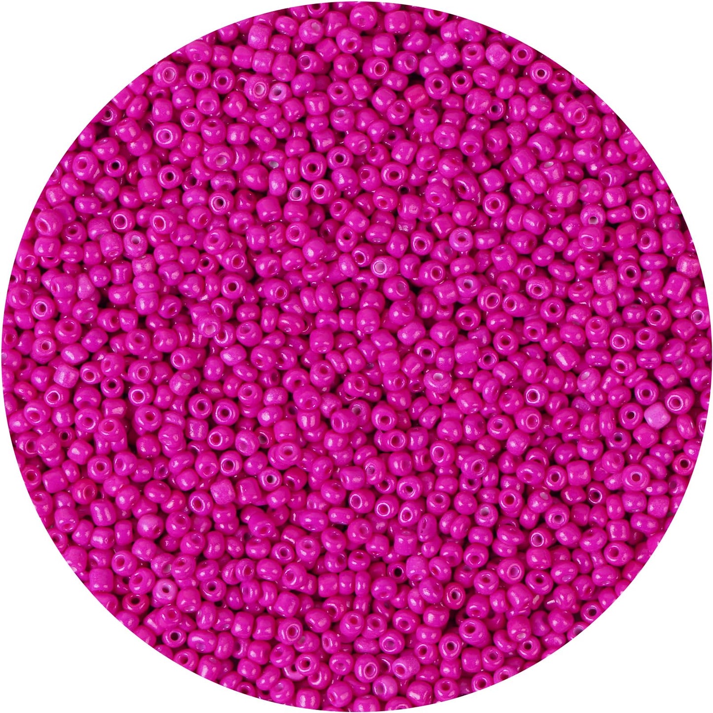 Glass Beads 4mm 6/0 Pony Spacer Beads for Jewelry Making - Hot Pink