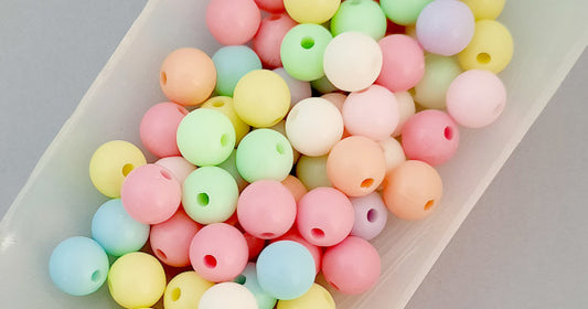 10mm Candy Color Acrylic Round Pastel Beads Assorted Candy Color Mix Rainbow Loose Beads Spacer for Jewelry Making Bracelets Necklaces DIY Crafts (Frosted Multicolor)