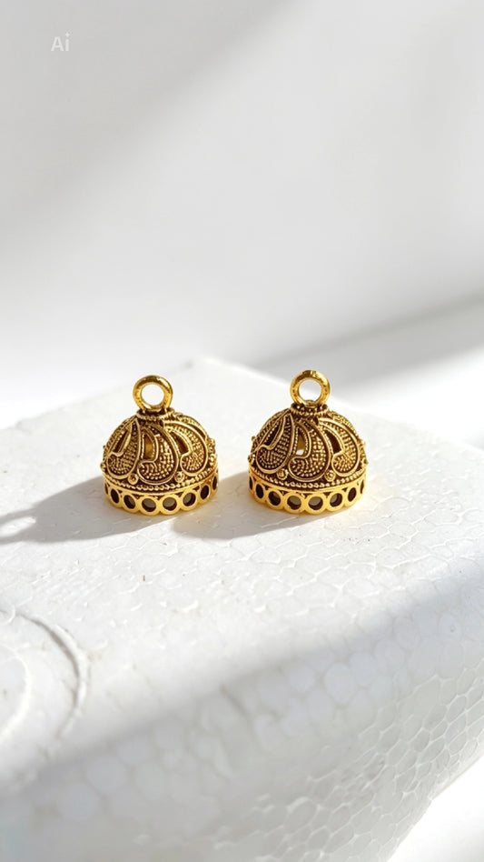 Medium size Small size Anti-Tarnish | Premium Antique Jhumka Ethnic Jewelry Making Pendants for Earrings, Tassels & DIY Crafts