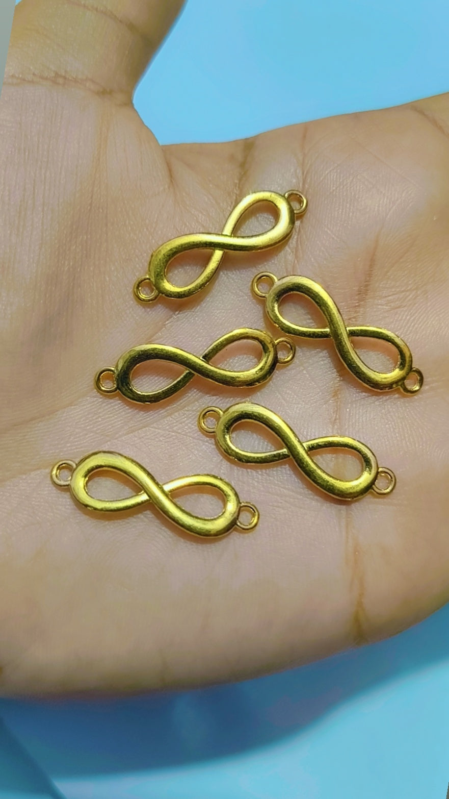 Infinity Symbol Charms Pendants Alloy Infinity Connector Bead Charms for DIY Necklace Bracelet Jewelry Findings Making Accessory, Metal