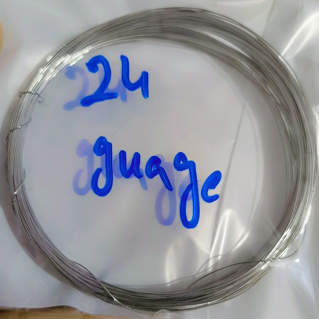 24 guage Stainless Steel Wire Silver Bendable Metal Craft Wire for Making DIY Crafts Art and Craft Material Jewellery Making Accessories Beads Wire