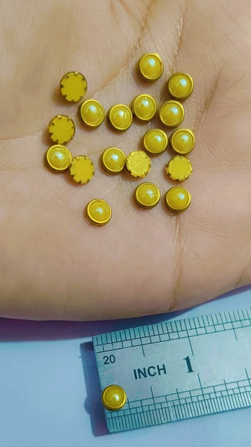 8mm Kundan stone in Flat Back Mount/Kundan Beads for decoration/embellishment