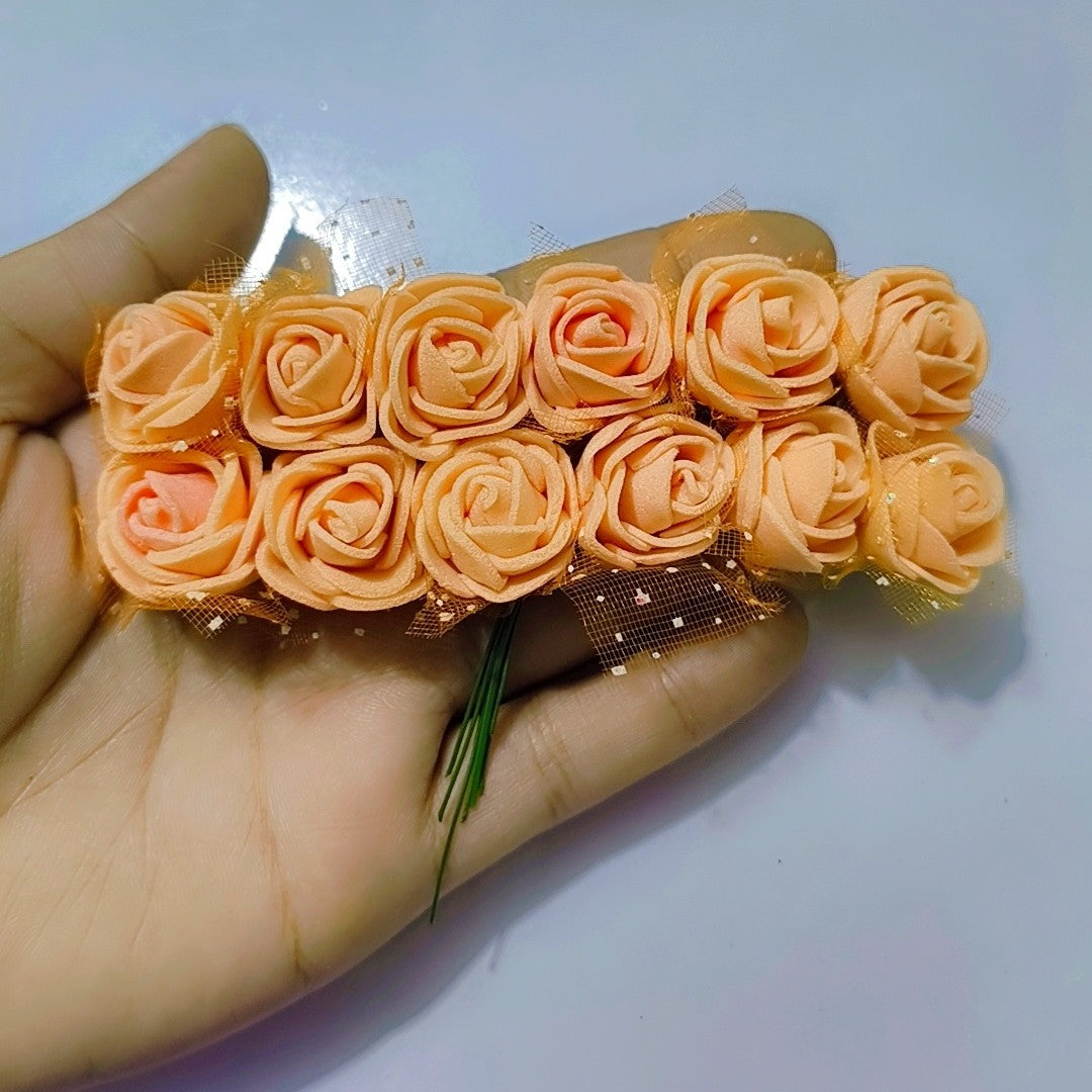 12 pcs mini artificial rose heads mini synthetic roses wedding -
