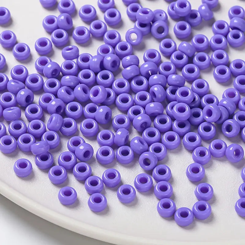 4 X 7Mm Acrylic Big Hole Beads Colored Spacer Loose Beads for Necklace Bracelet Phone Charms Jewelry Making Additions