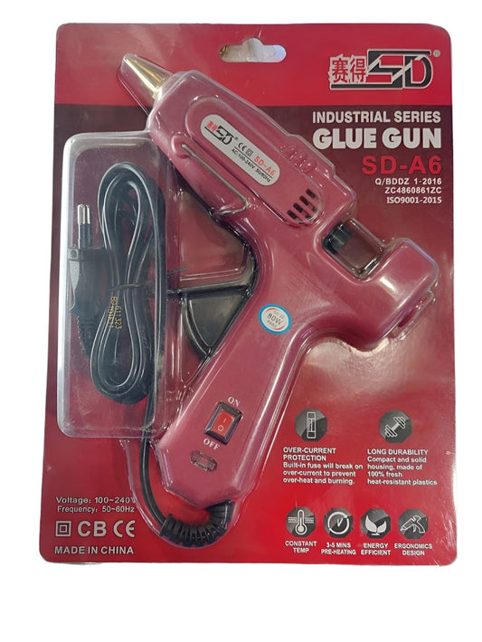 SD-A6 hot melt glue gun 60/100W double temperate switch indicator light 11mm glue stick hot melt gun red glue gun