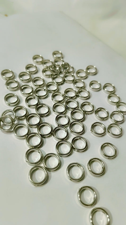 Two Hole Round Circle CCB Frame Spacer Beads Pendants Connectors Jewelry Findings Handmade Diy Earrings