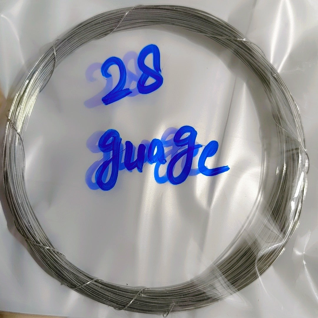 28 gauge Stainless Steel Wire Silver Bendable Metal Craft Wire for Making DIY Crafts Art and Craft Material Jewellery Making Accessories Beads Wire