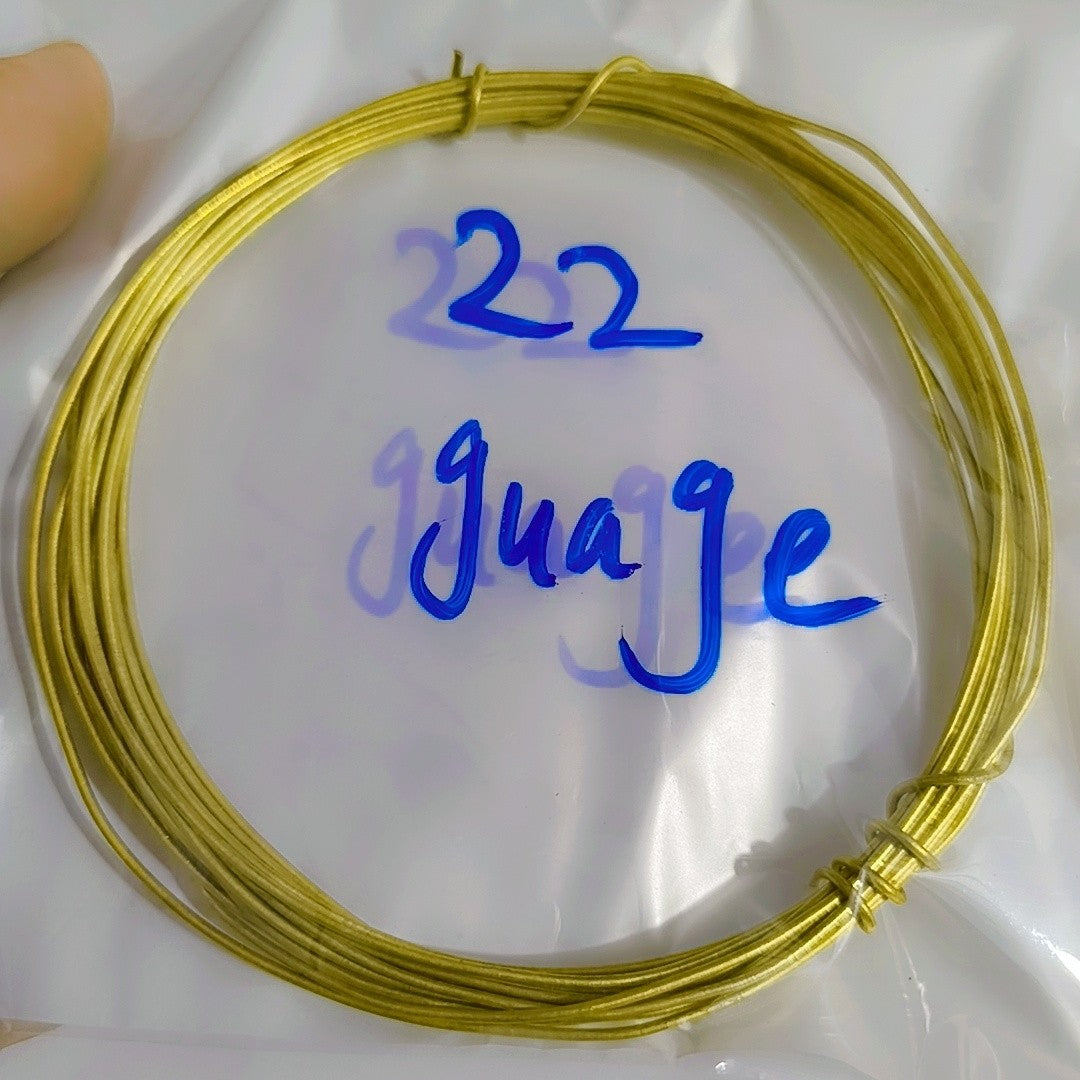 22 guage Soft Golden Brass Material Craft Wire | Flexible Soft Metal Wire, Ideal for Holiday Decoration, Crafts, Floral Arrangements, Jewelry Craft