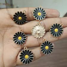 Sunflower Pendants Diy Jewelry Making Accessory for Earrings Necklace Charm Charm