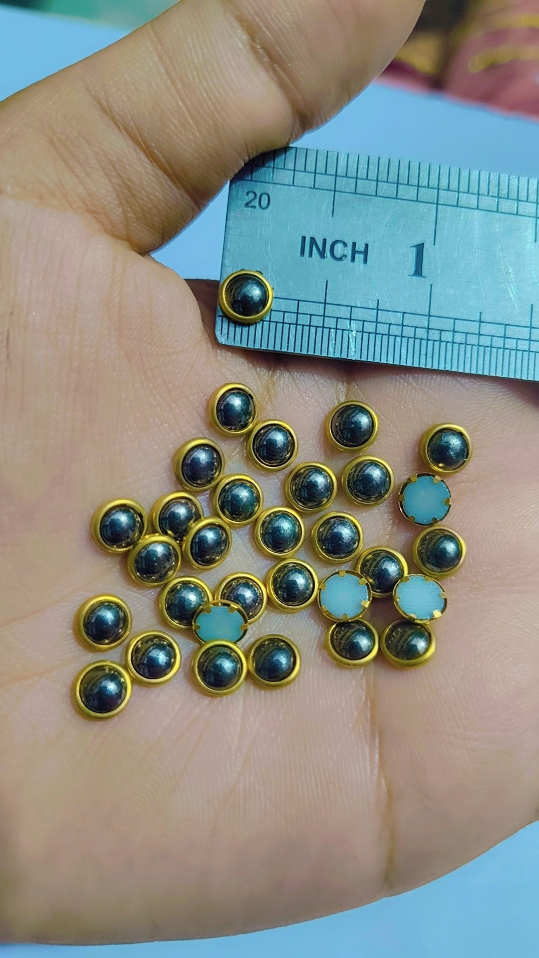 8mm Kundan stone in Flat Back Mount/Kundan Beads for decoration/embellishment
