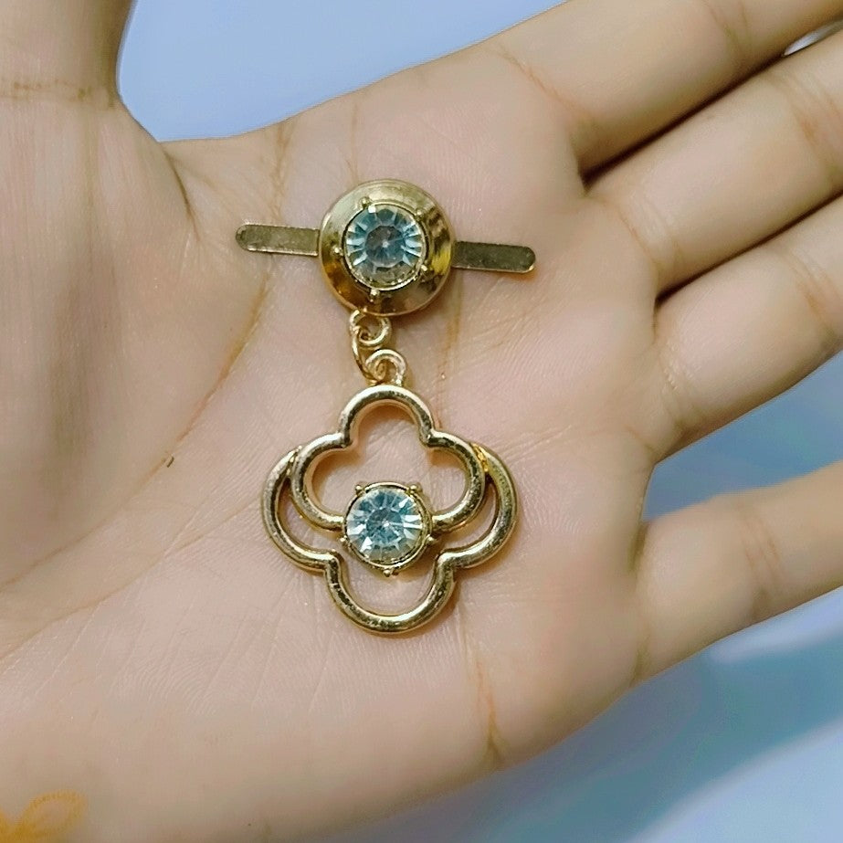 Flower Shape Clasp Turn Lock Locks Metal Hardware for DIY Handbag Shoulder Crossbody Bag Purse