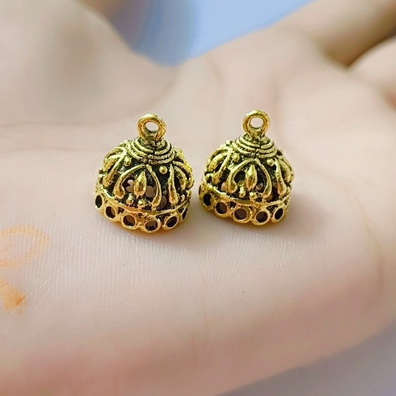 Medium size Small size Anti-Tarnish | Premium Antique Jhumka Ethnic Jewelry Making Pendants for Earrings, Tassels & DIY Crafts