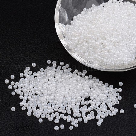 cream czech glass seed beads diy bracelet jewellery making