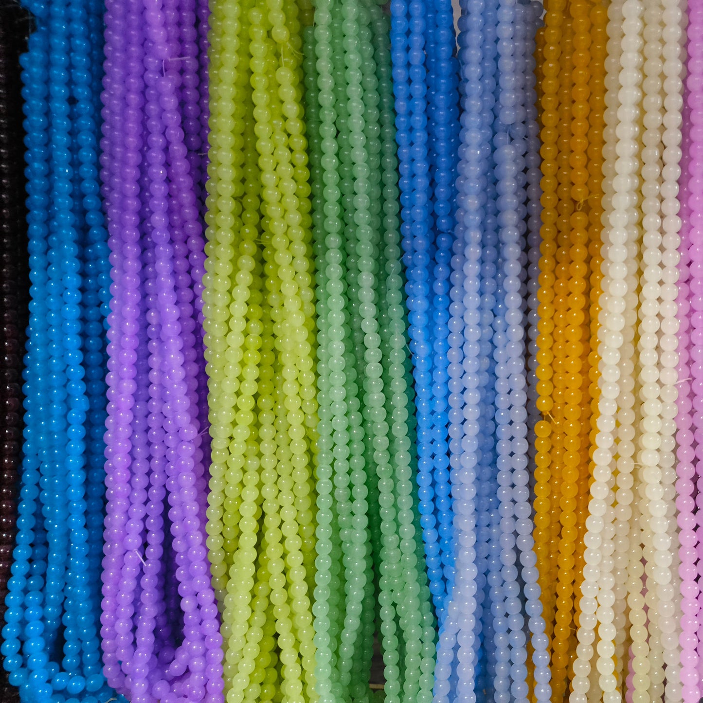 (8mm) High Quality Marble Glass Beads (32+ Colors)