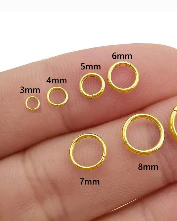3mm | 4mm | 5mm | 6mm Jump Rings , Tiny Jump Ring Connectors , Gold Plated Connector , Gold Plated Findings