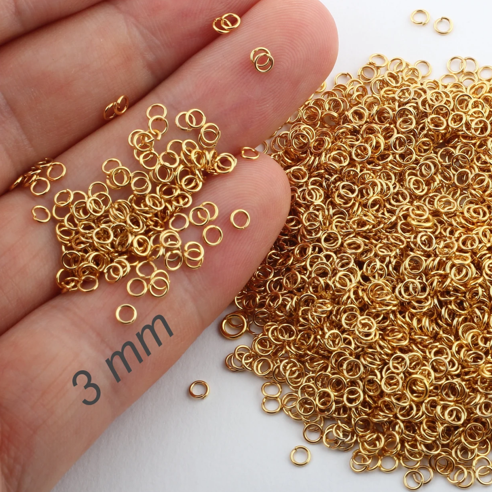 3mm | 4mm | 5mm | 6mm Jump Rings , Tiny Jump Ring Connectors , Gold Plated Connector , Gold Plated Findings