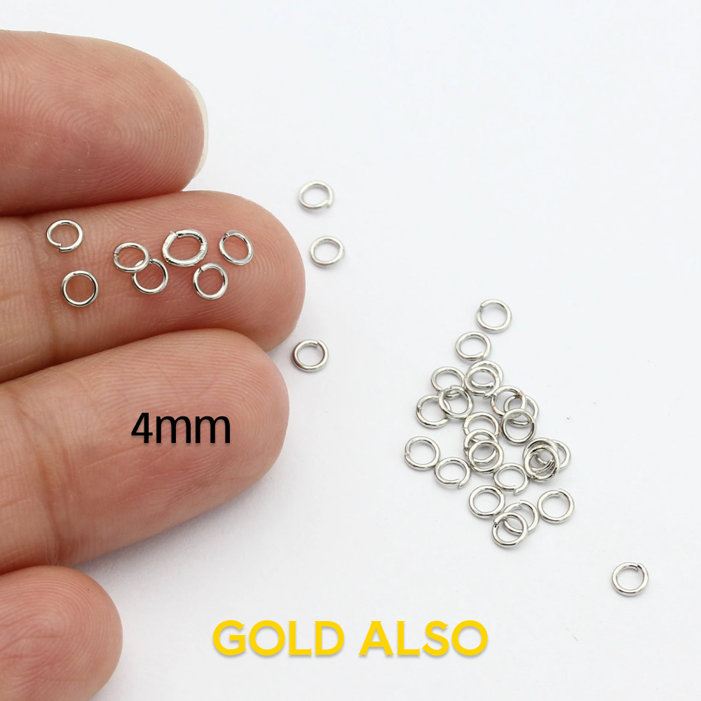 3mm | 4mm | 5mm | 6mm Jump Rings , Tiny Jump Ring Connectors , Gold Plated Connector , Gold Plated Findings