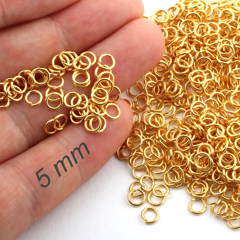 3mm | 4mm | 5mm | 6mm Jump Rings , Tiny Jump Ring Connectors , Gold Plated Connector , Gold Plated Findings