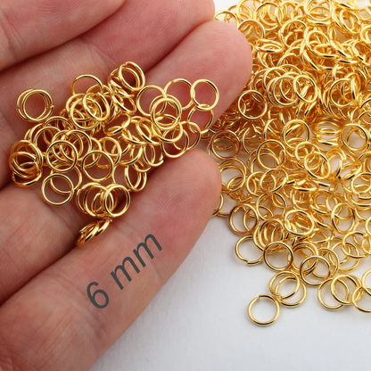 3mm | 4mm | 5mm | 6mm Jump Rings , Tiny Jump Ring Connectors , Gold Plated Connector , Gold Plated Findings