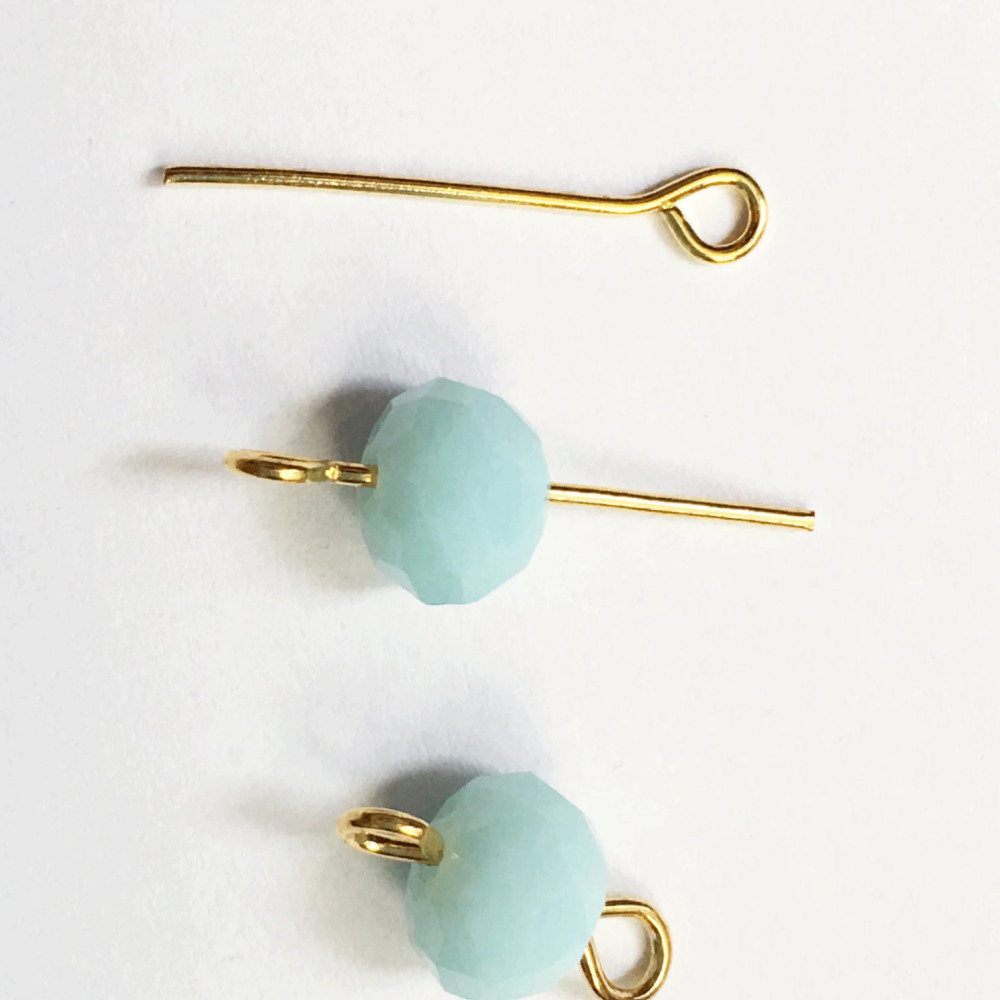 Steel eye pins 20mm (1 inch) long 21 gauge