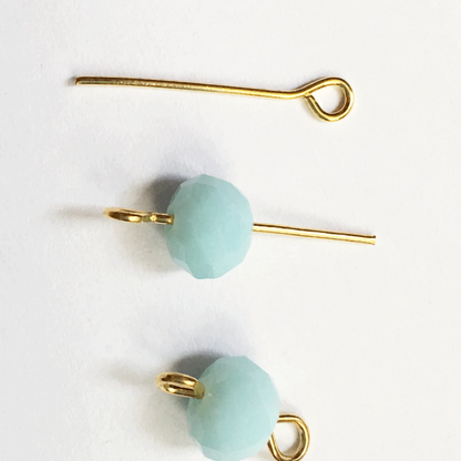 Steel eye pins 20mm (1 inch) long 21 gauge