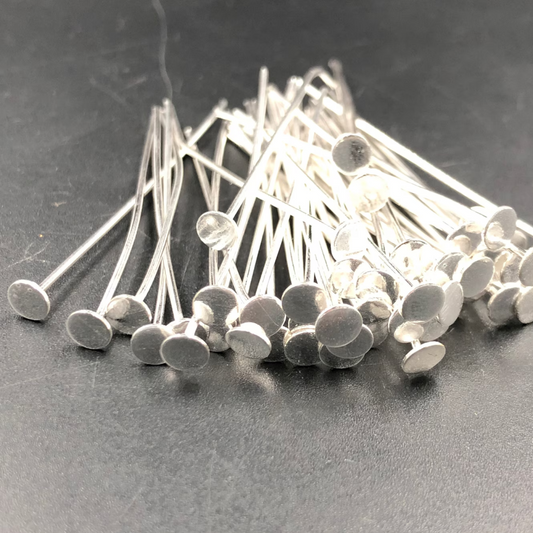 Flat Head Pins - (1 inch) (1.5 inch), Silver Plate, Gold Plate