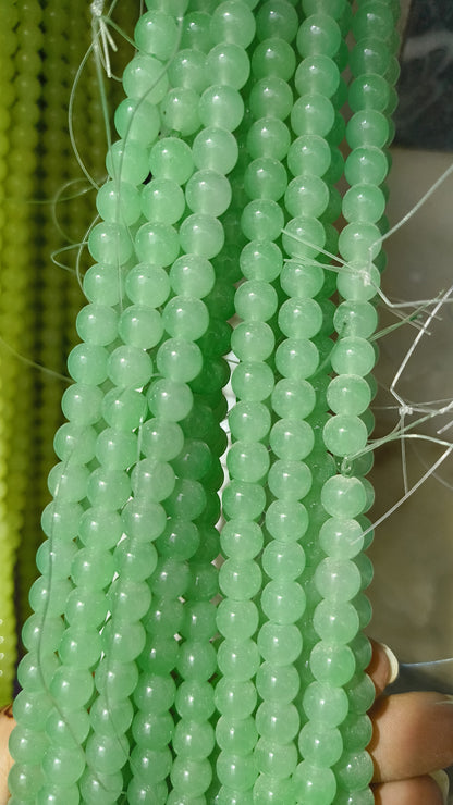 (8mm) High Quality Marble Glass Beads (32+ Colors)