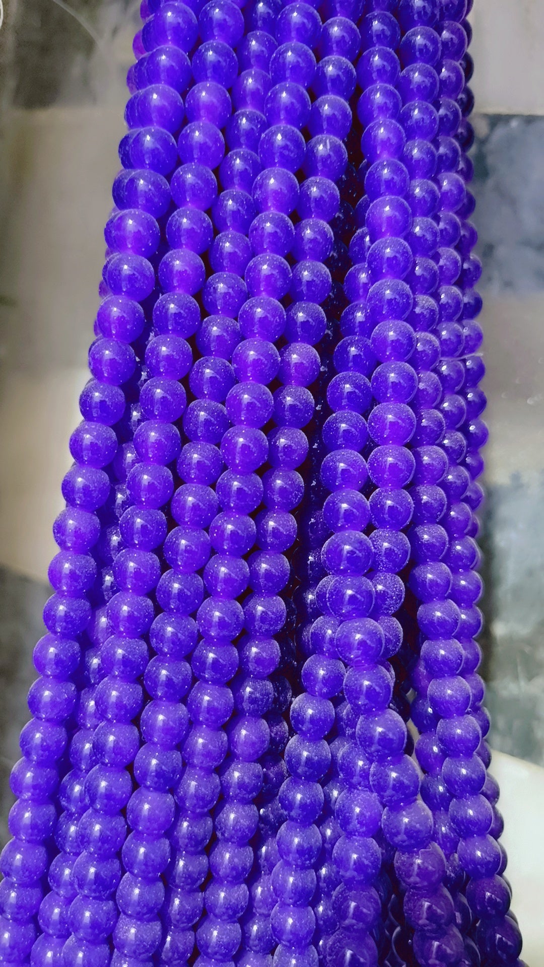 (8mm) High Quality Marble Glass Beads (32+ Colors)
