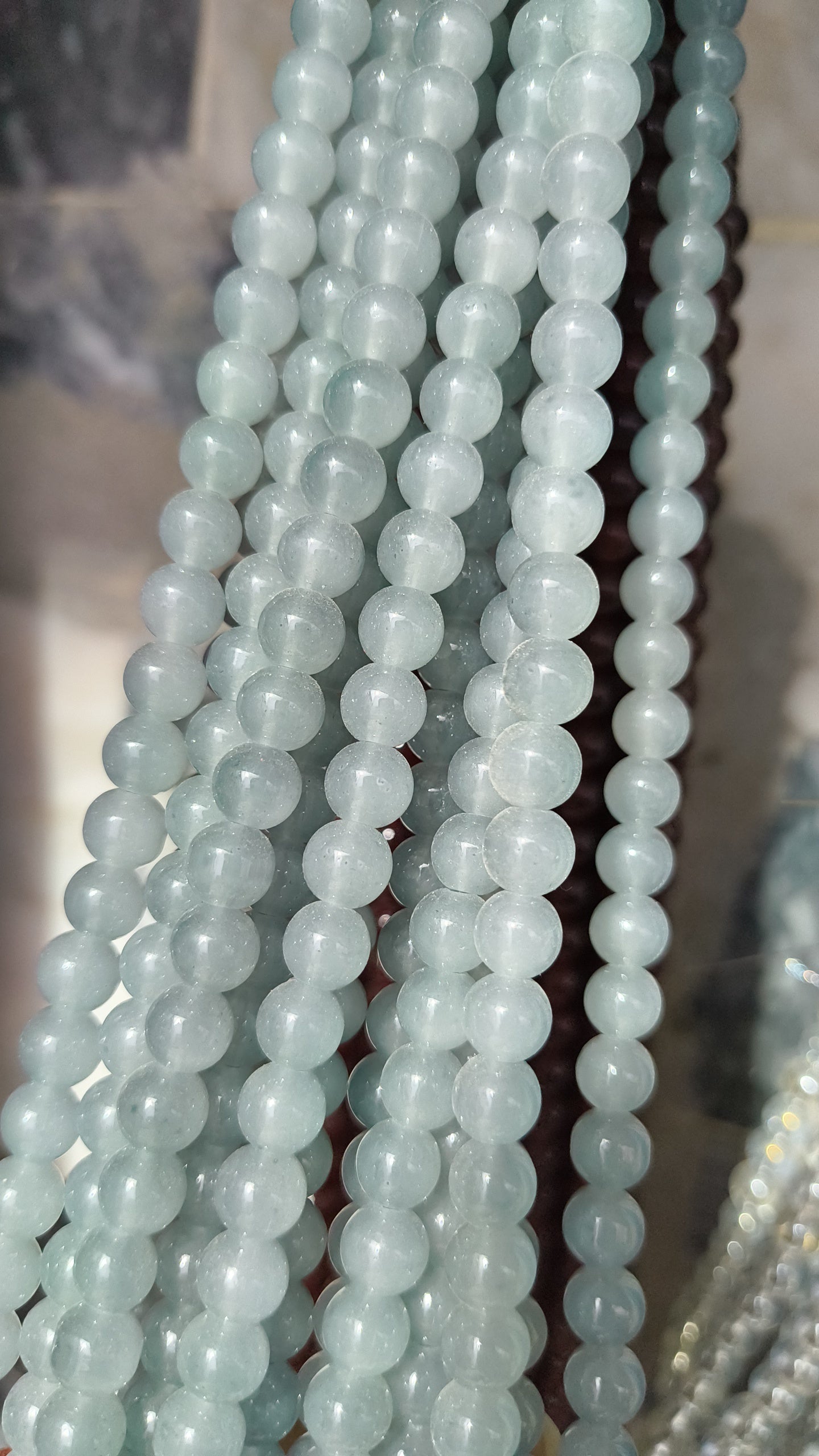 (8mm) High Quality Marble Glass Beads (32+ Colors)