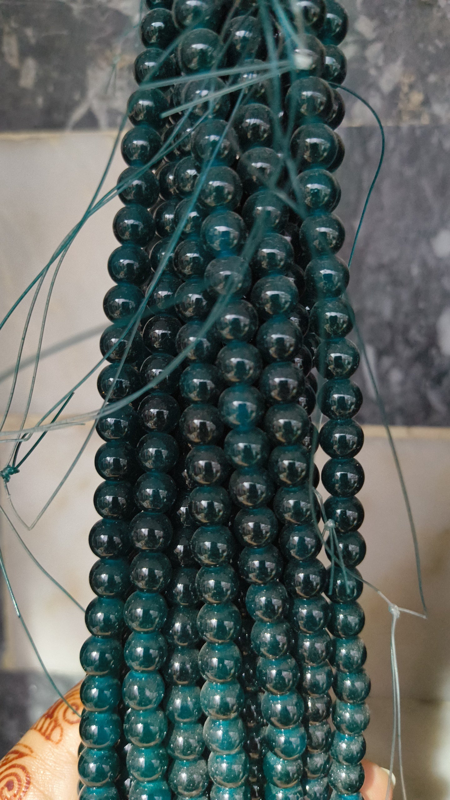 (8mm) High Quality Marble Glass Beads (32+ Colors)