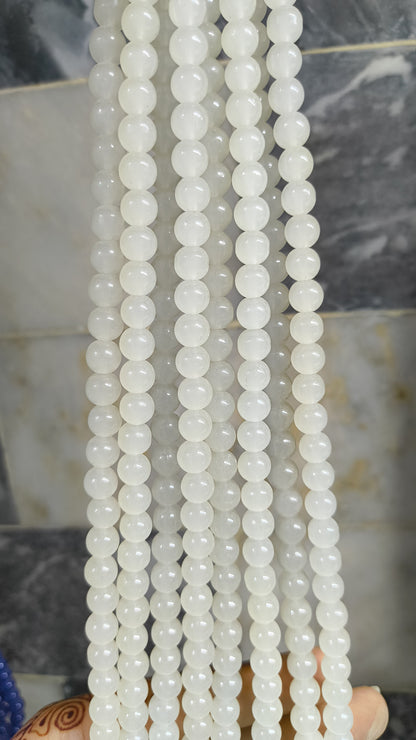 (8mm) High Quality Marble Glass Beads (32+ Colors)