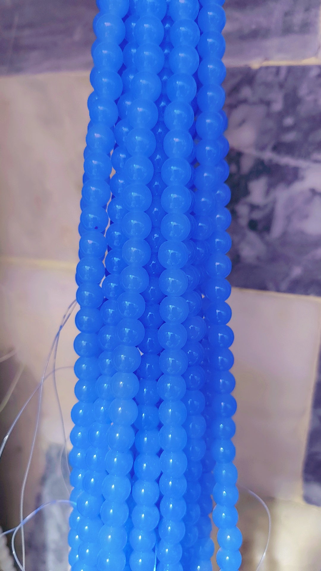 (8mm) High Quality Marble Glass Beads (32+ Colors)