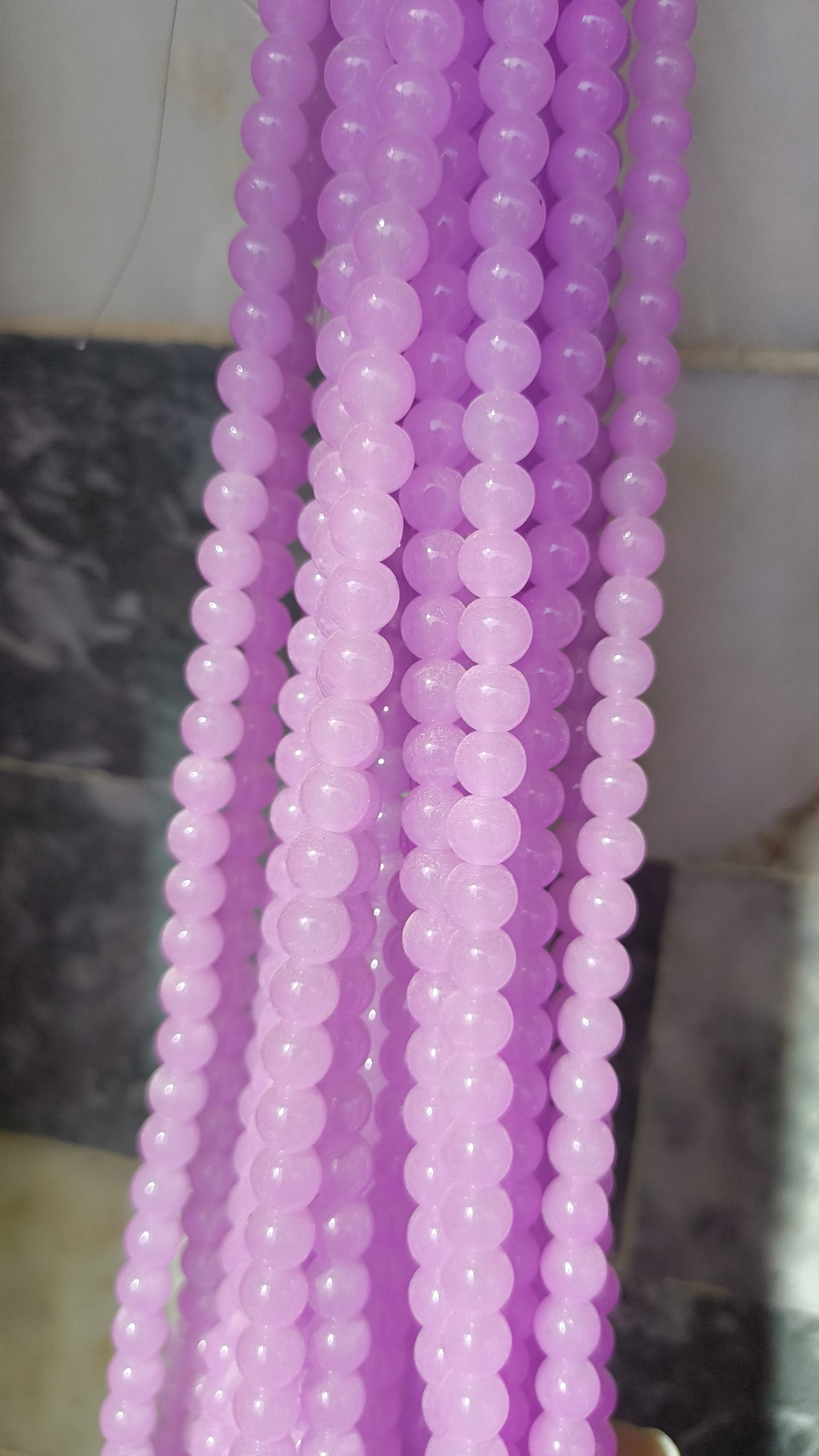 (8mm) High Quality Marble Glass Beads (32+ Colors)