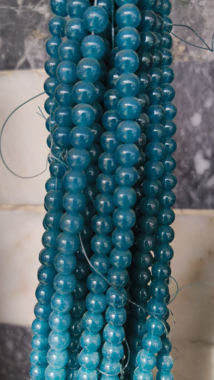(8mm) High Quality Marble Glass Beads (32+ Colors)