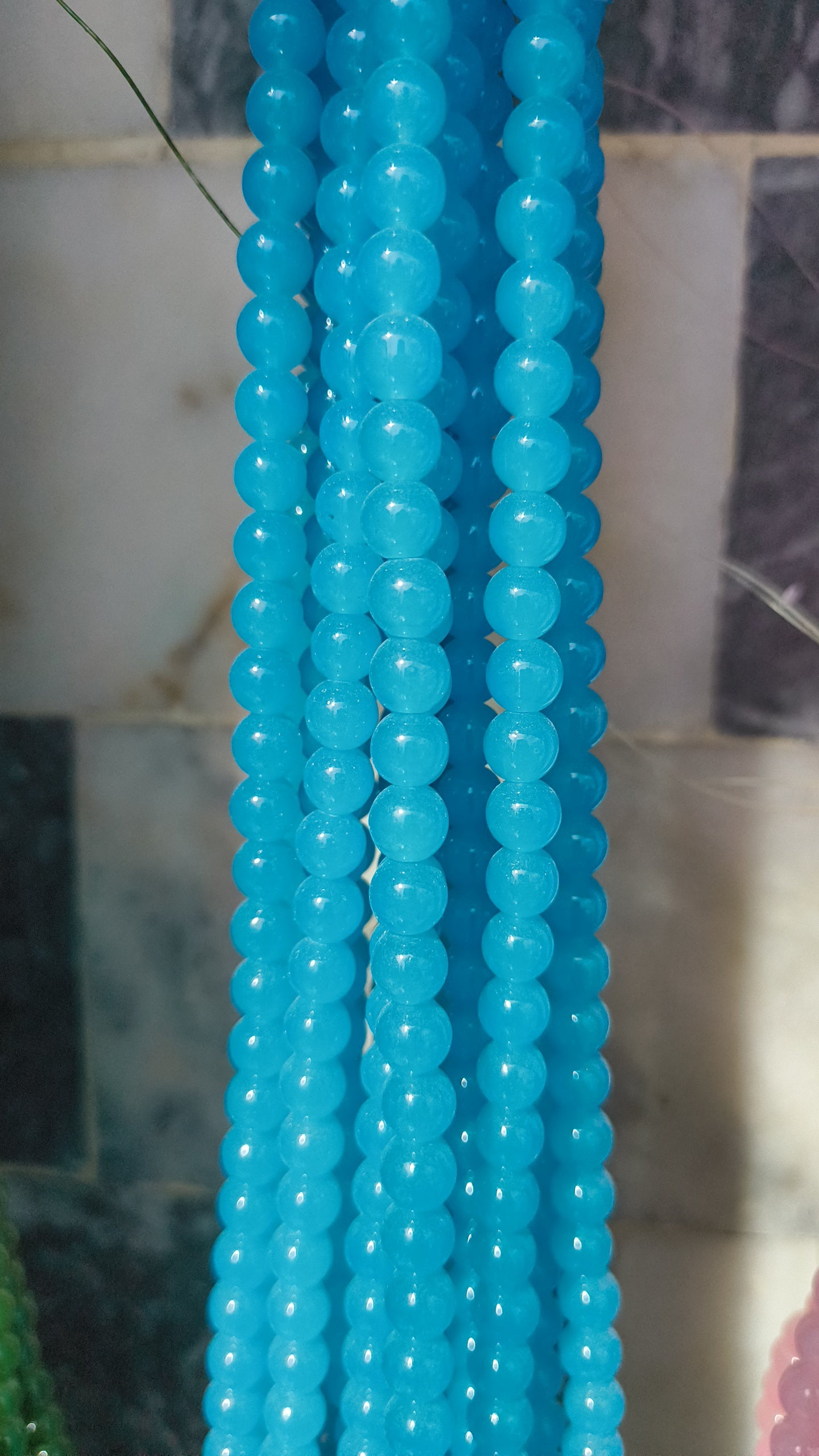 (8mm) High Quality Marble Glass Beads (32+ Colors)