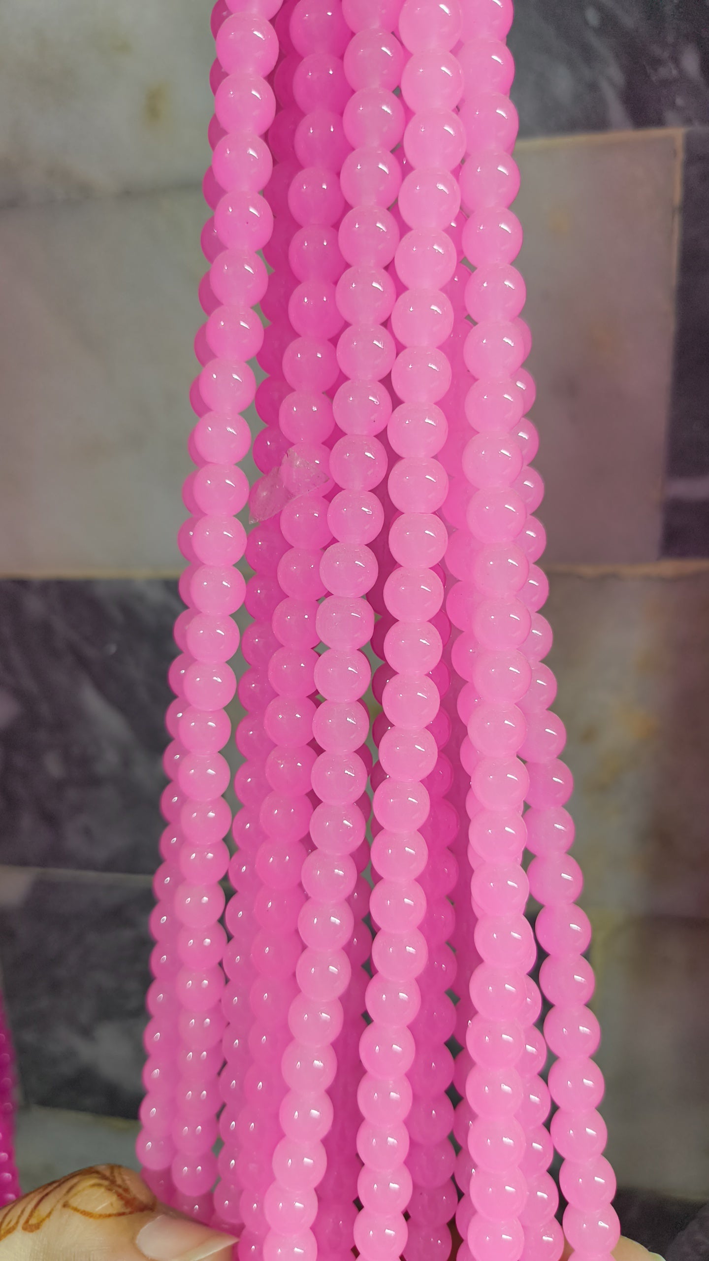 (8mm) High Quality Marble Glass Beads (32+ Colors)