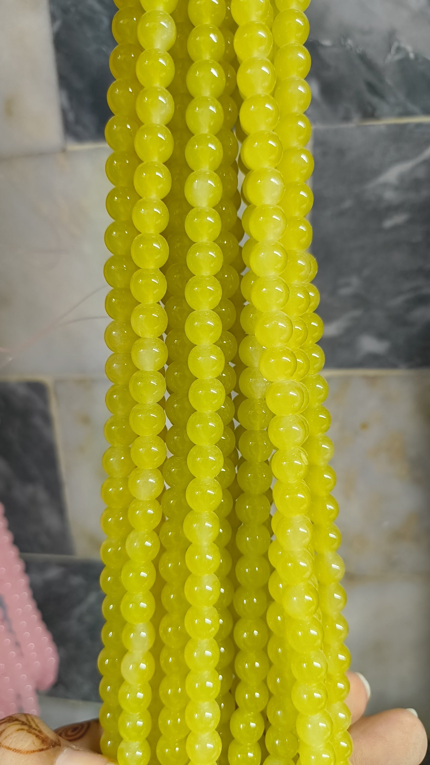 (8mm) High Quality Marble Glass Beads (32+ Colors)