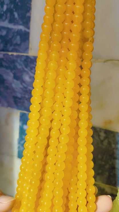 (8mm) High Quality Marble Glass Beads (32+ Colors)