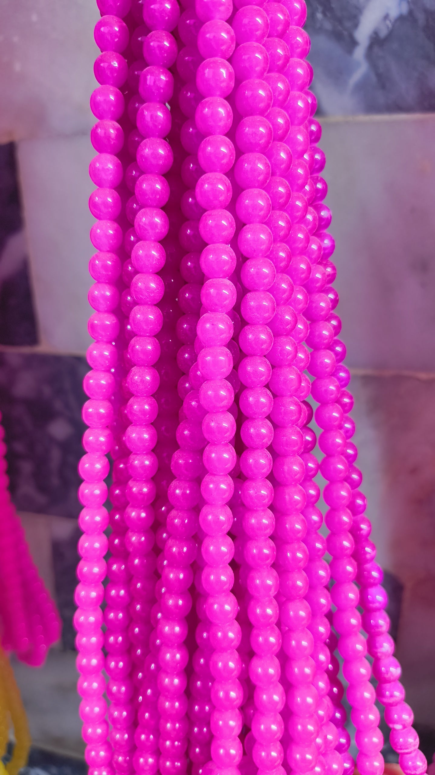 (8mm) High Quality Marble Glass Beads (32+ Colors)
