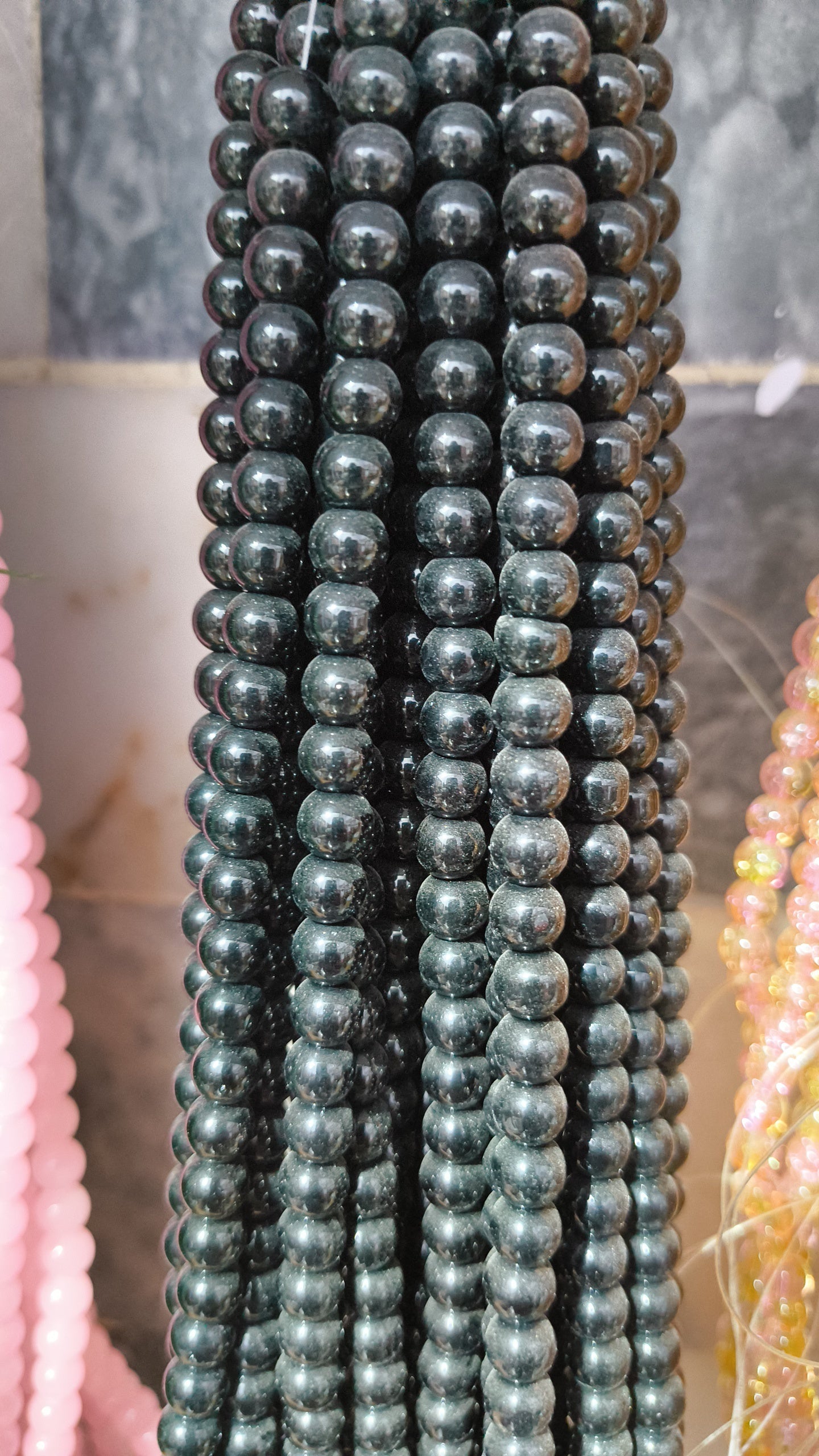 (8mm) High Quality Marble Glass Beads (32+ Colors)